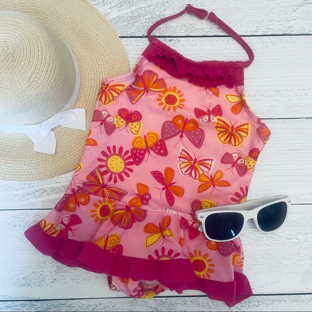 Koala Kids Girls Butterfly One Piece Swimsuit Size 4T